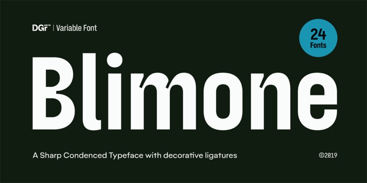 Пример шрифта Blimone #1